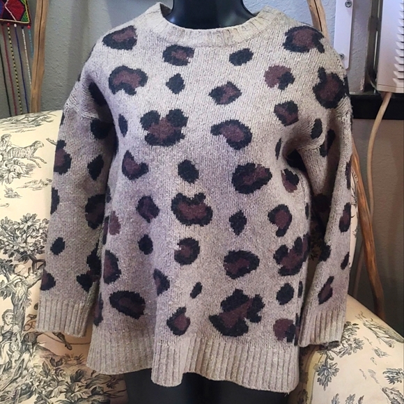 Express Sweaters - Super cute & warm Leopard print 🐆 Express Wool sweater